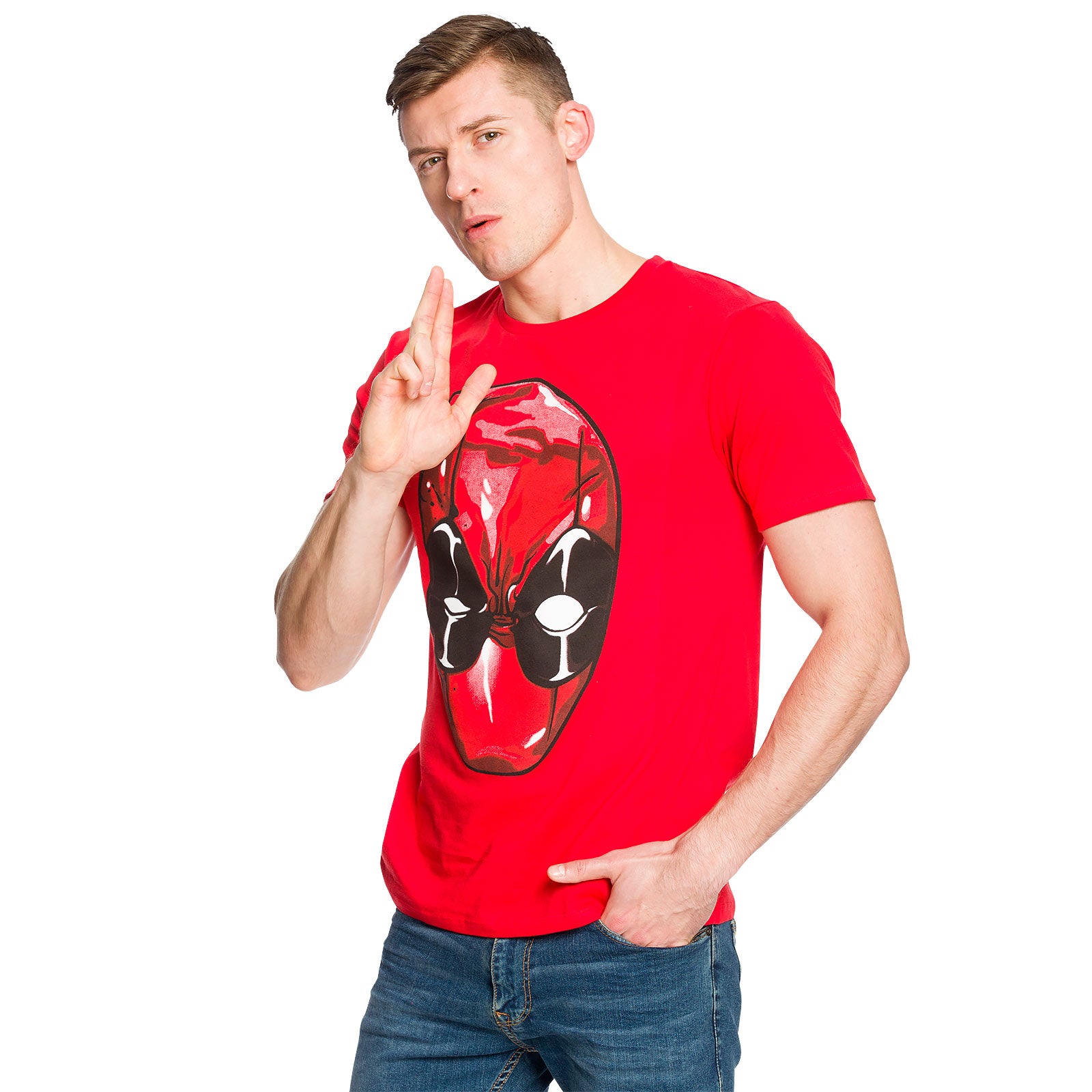 Imagen del producto Deadpool - Camiseta roja de cabeza