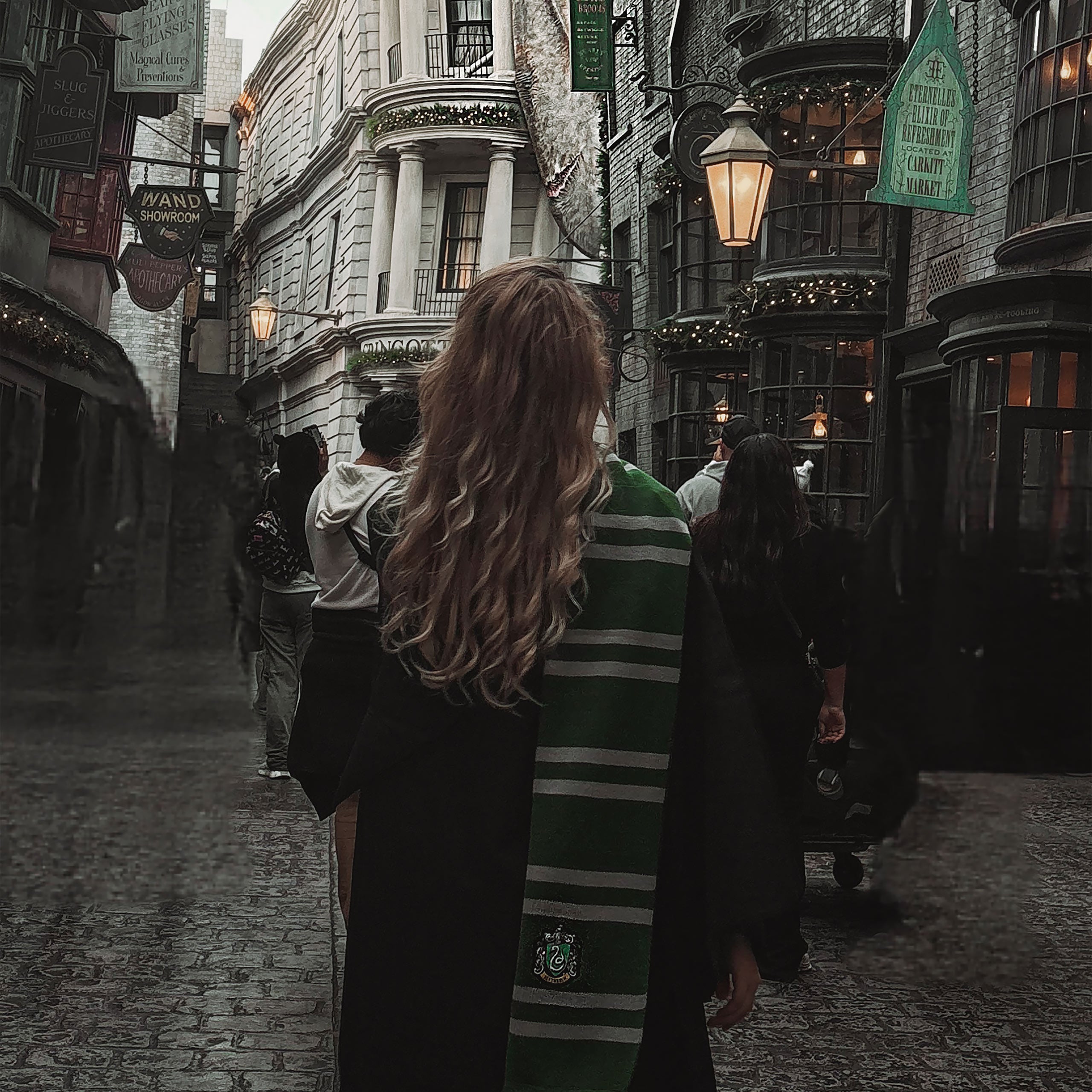 Imagen del producto Harry Potter - Bufanda de punto Slytherin gris-verde