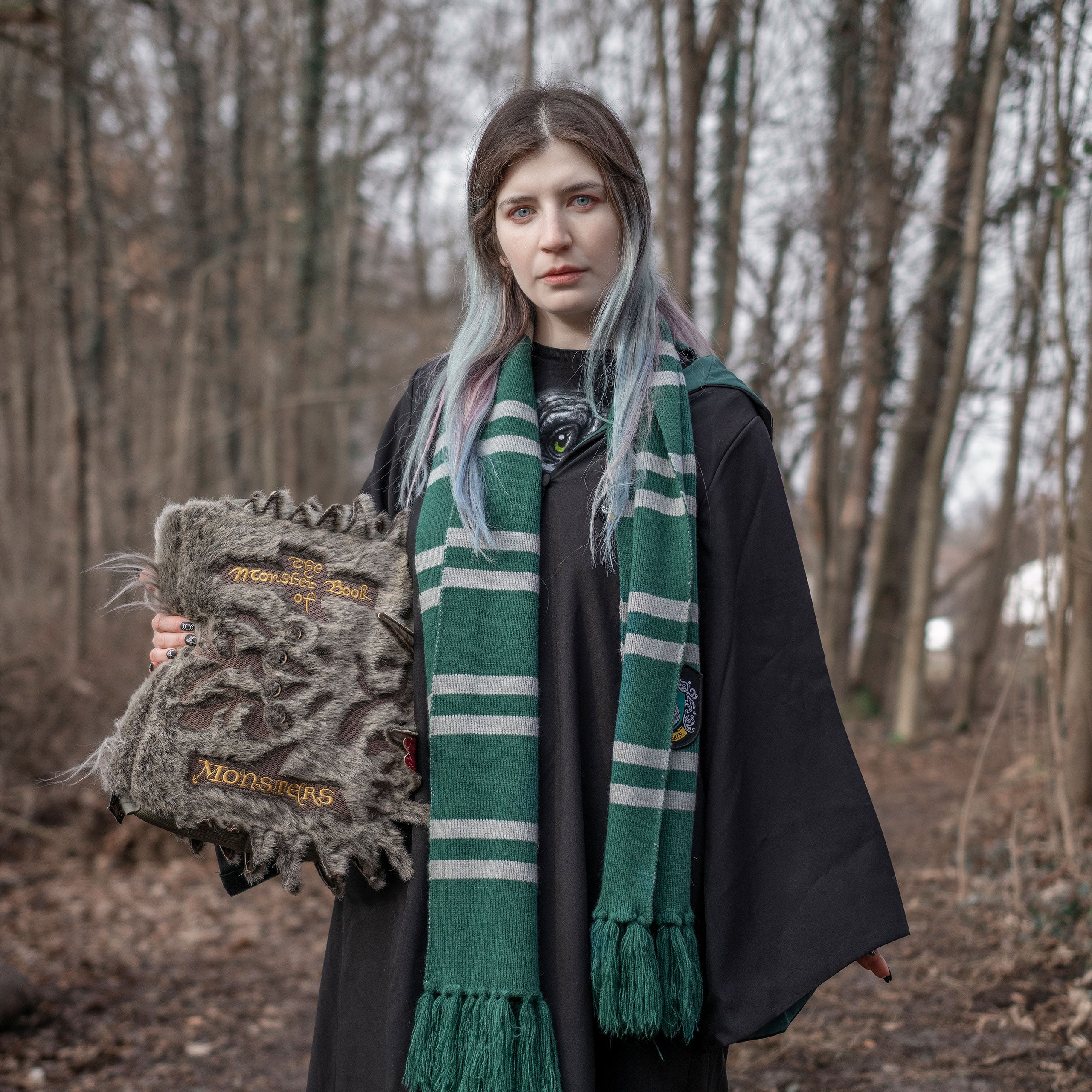 Imagen del producto Harry Potter - Bufanda de punto Slytherin gris-verde