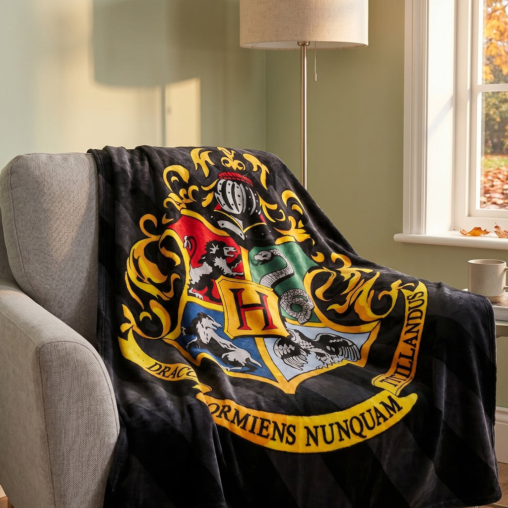 Imagen del producto Harry Potter - Manta de felpa con escudo de Hogwarts