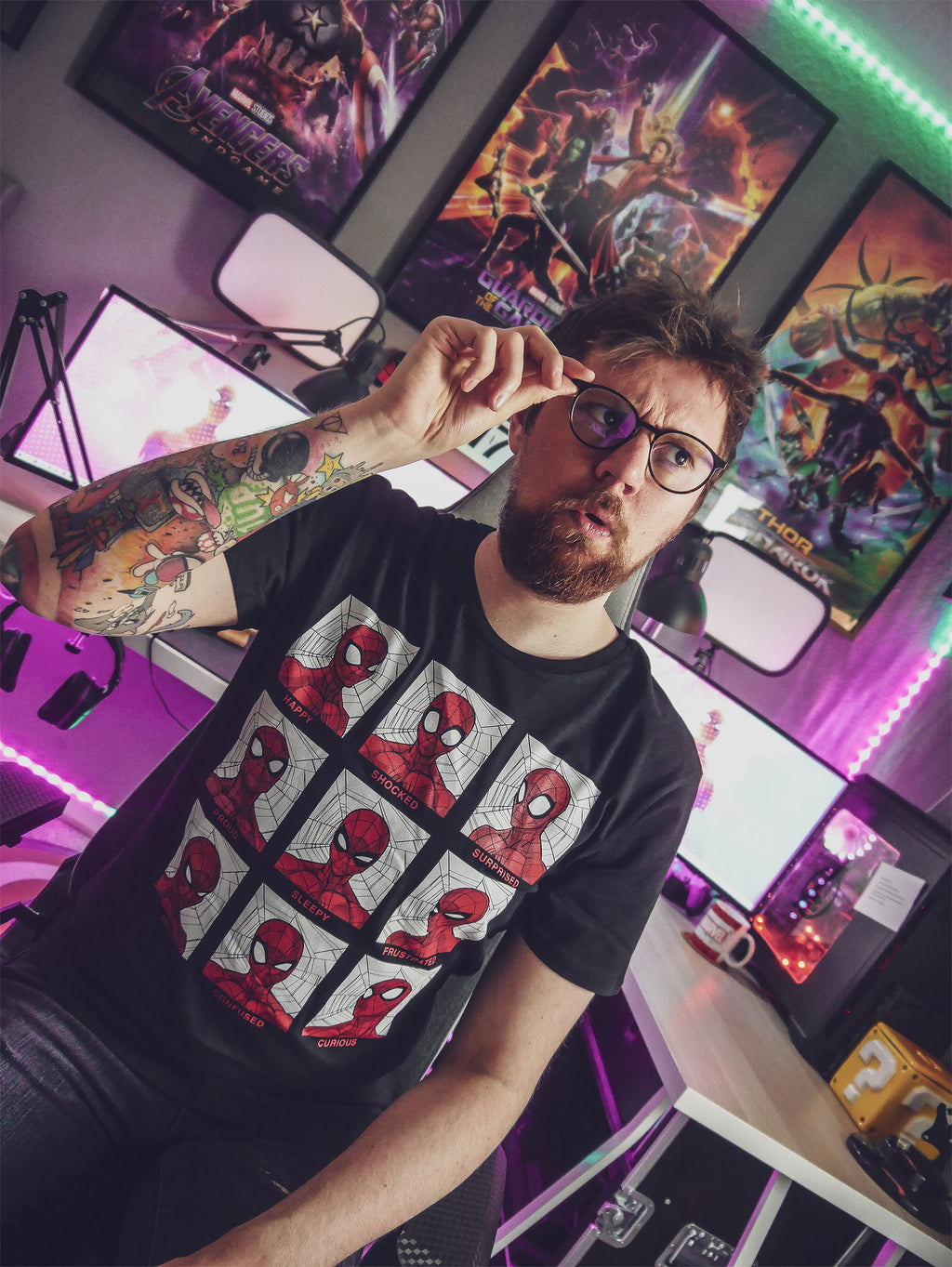 Imagen del producto Spider-Man - Camiseta de Emociones negra