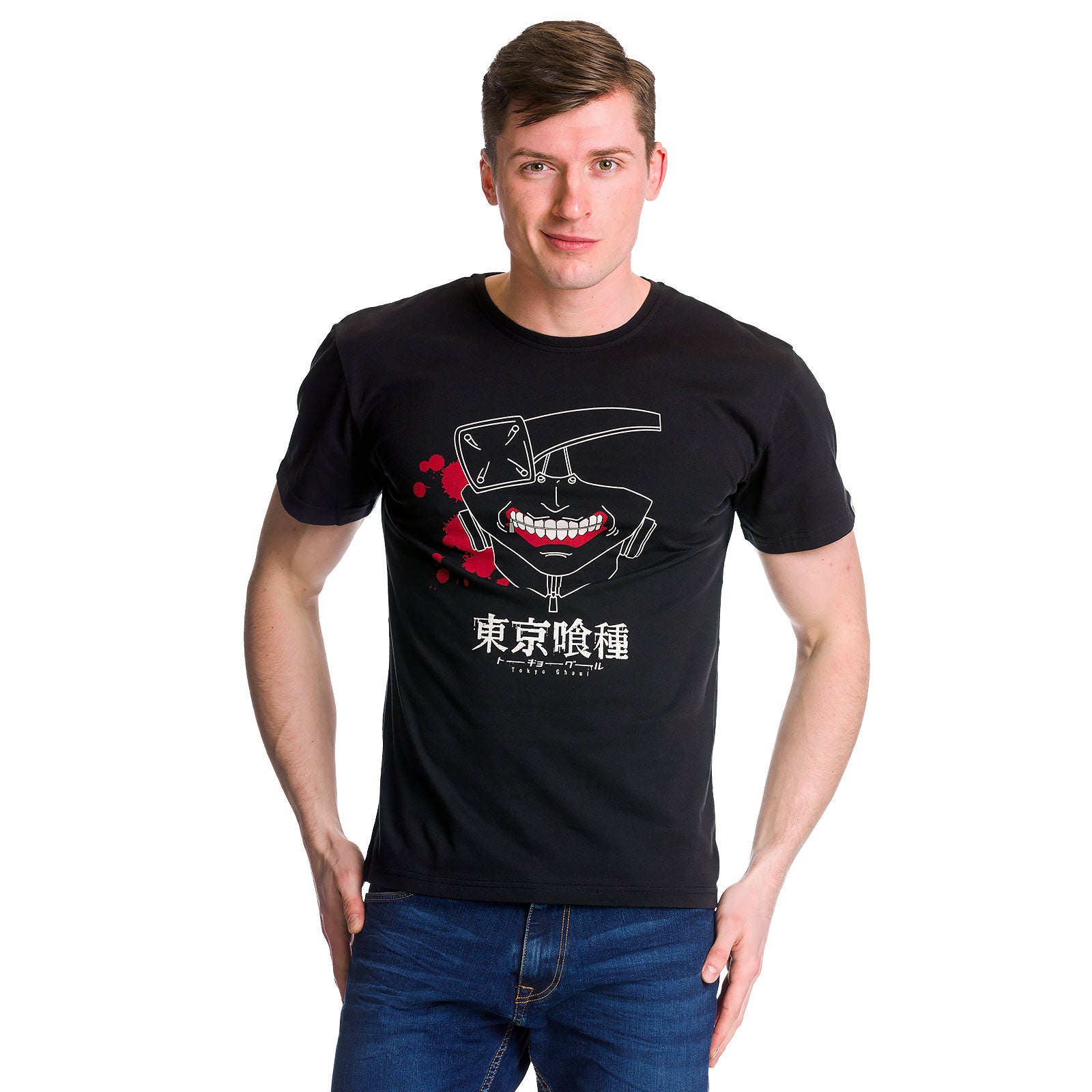 Imagen del producto Tokyo Ghoul - Camiseta negra con máscara de Kaneki