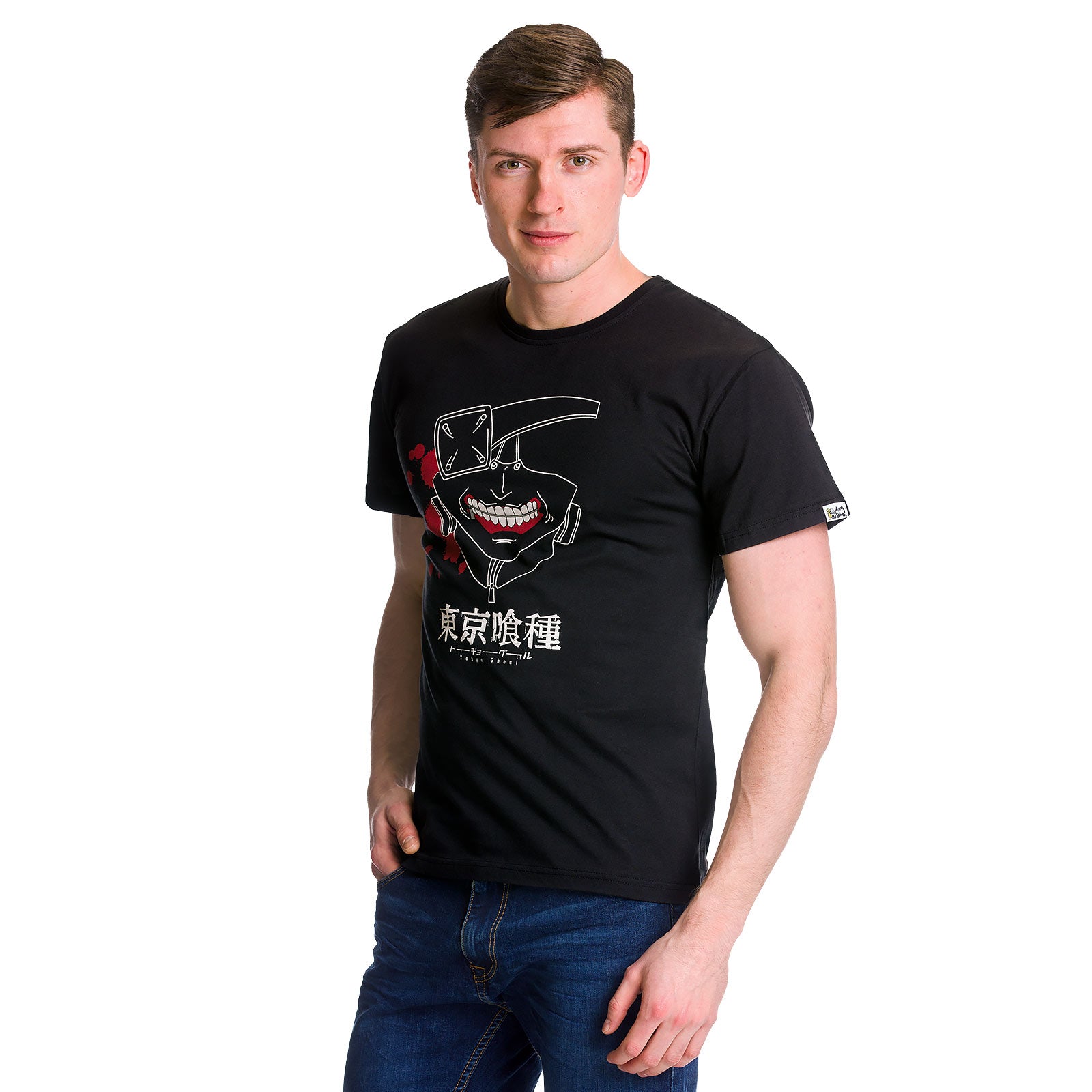 Imagen del producto Tokyo Ghoul - Camiseta negra con máscara de Kaneki