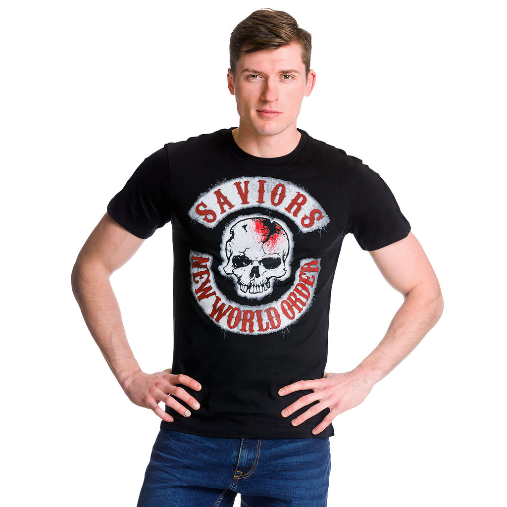 Imagen del producto Walking Dead - Camiseta negra con parches de Savior