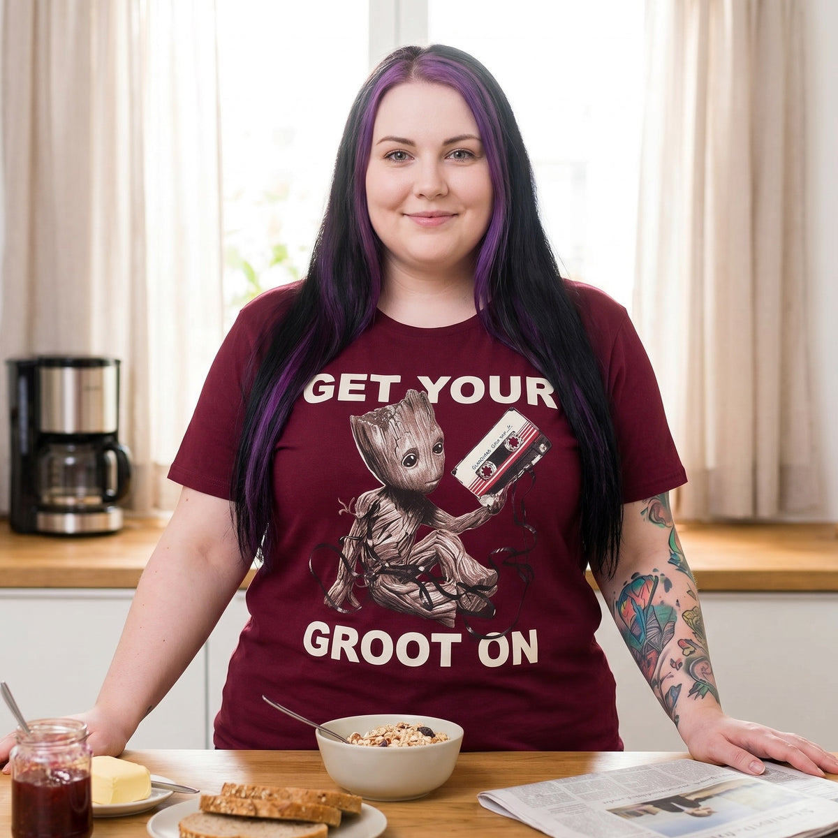 Imagen del producto Guardianes de la Galaxia - Camiseta de Groot roja