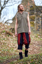 Imagen del producto Camisa medieval sin mangas en color oliva