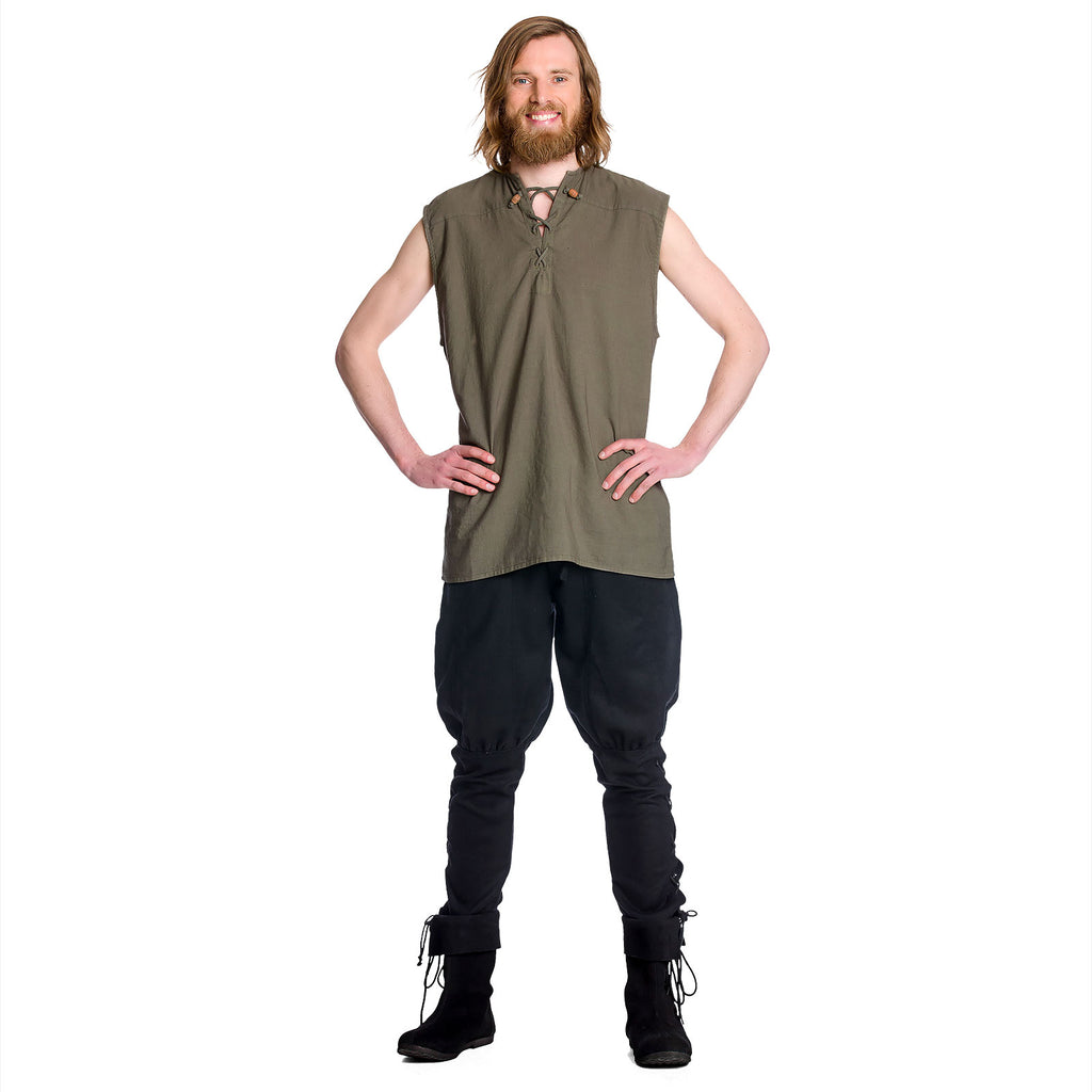 Imagen del producto Camisa medieval sin mangas en color oliva