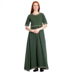 Imagen del producto Vestido medieval Ennlin con manga corta verde