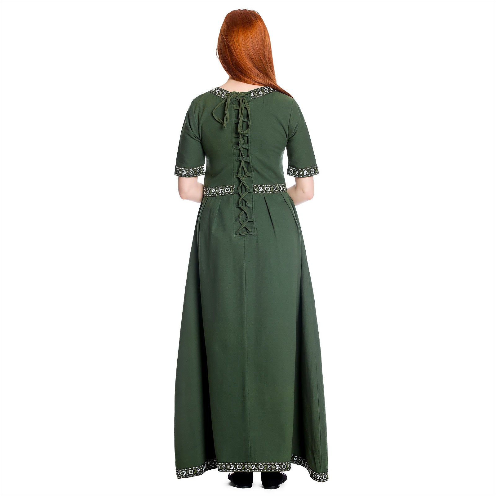 Imagen del producto Vestido medieval Ennlin con manga corta verde