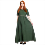 Imagen del producto Vestido medieval Ennlin con manga corta verde