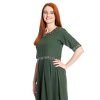 Imagen del producto Vestido medieval Ennlin con manga corta verde