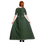 Imagen del producto Vestido medieval Ennlin con manga corta verde