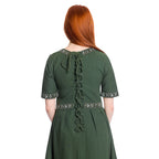 Imagen del producto Vestido medieval Ennlin con manga corta verde