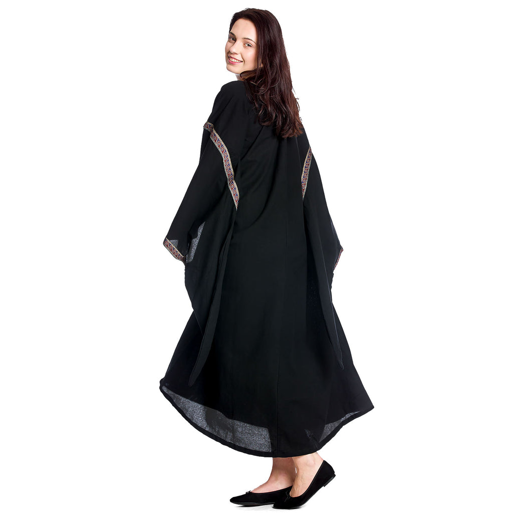 Imagen del producto Vestido medieval Ida con mangas de trompeta negro