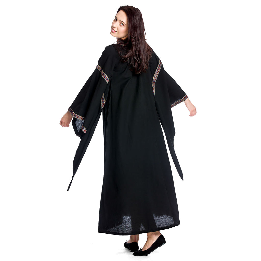 Imagen del producto Vestido medieval Ida con mangas de trompeta negro