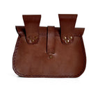 Imagen del producto Bolsa de cinturón medieval con relieve marrón