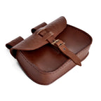Imagen del producto Bolsa de cinturón medieval con relieve marrón