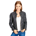 Imagen del producto Wonder Woman - Chaqueta de cuero gris con logo