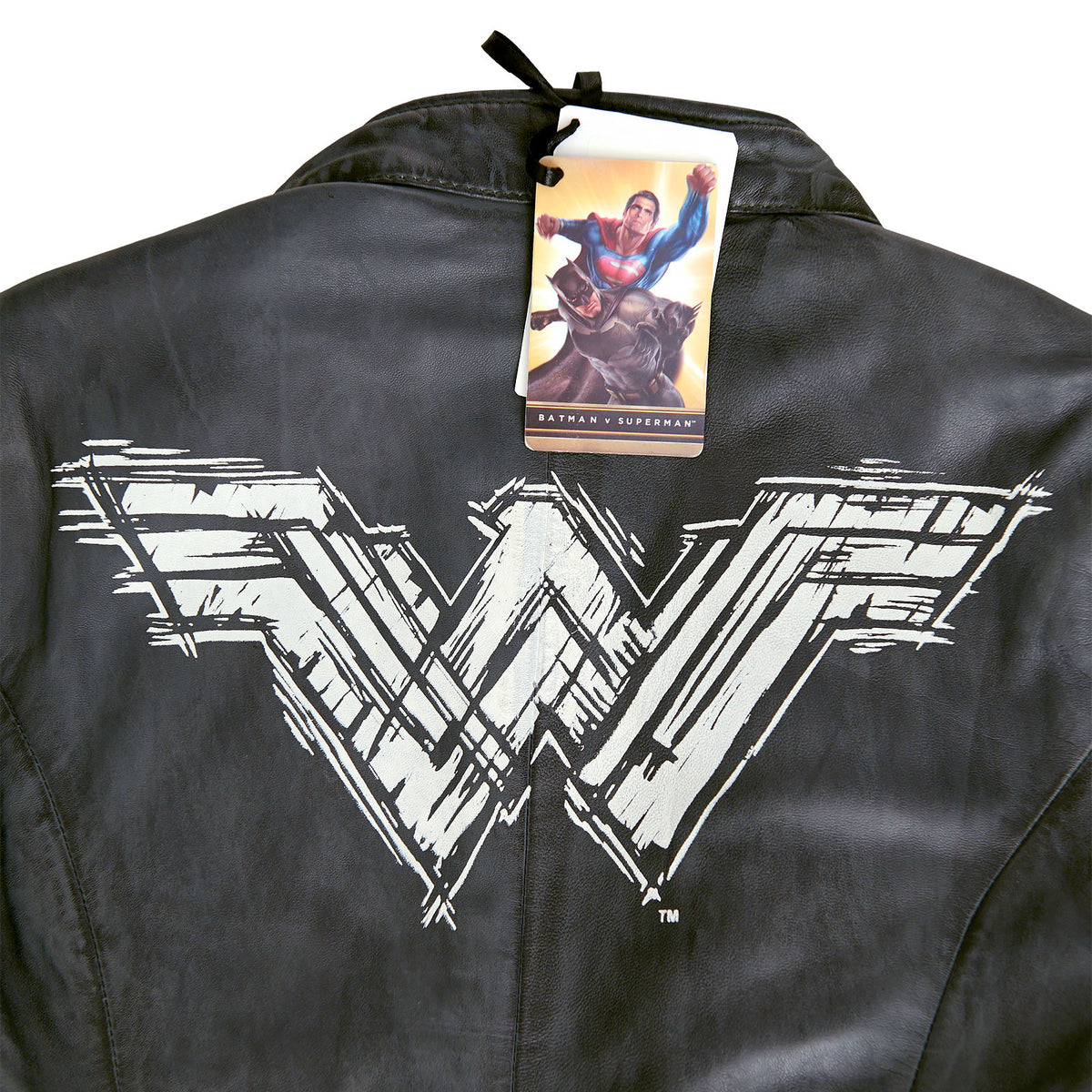 Imagen del producto Wonder Woman - Chaqueta de cuero gris con logo