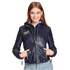 Product image Wonder Woman - Logo Leather Jacket with Hood Blue