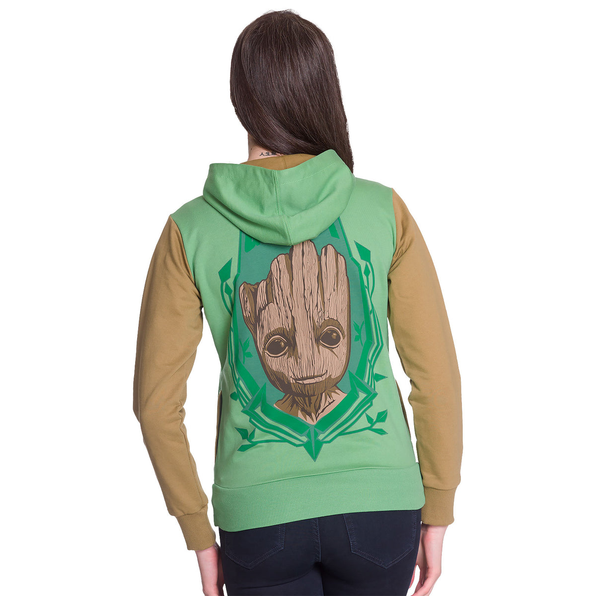 Imagen del producto Guardianes de la Galaxia - Chaqueta con capucha de Groot para mujer en verde