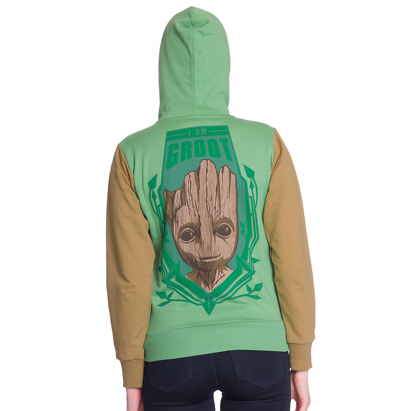 Imagen del producto Guardianes de la Galaxia - Chaqueta con capucha de Groot para mujer en verde