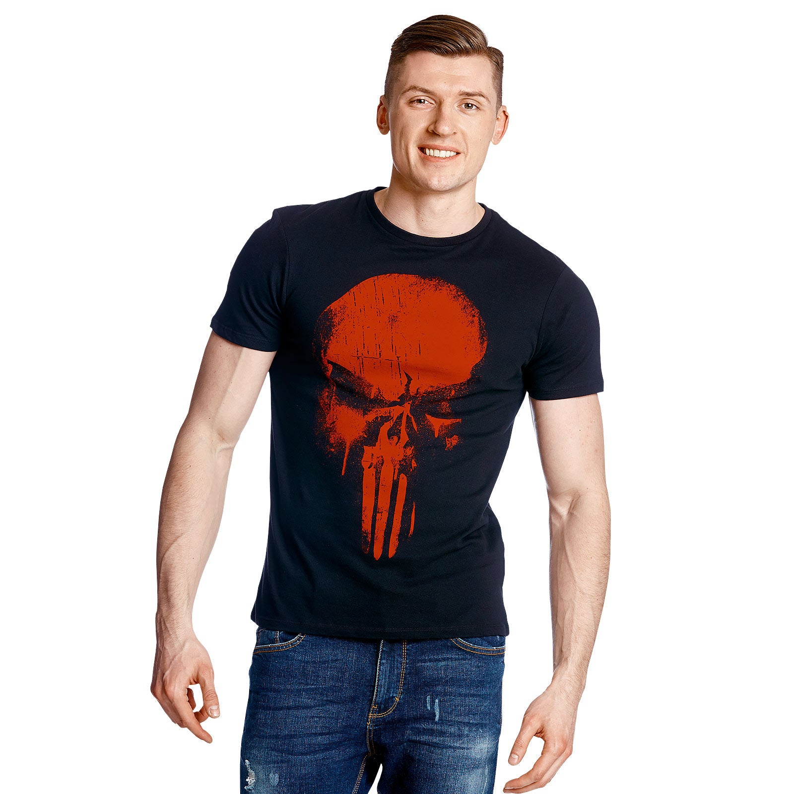 Imagen del producto Camiseta negra Punisher vs. Daredevil