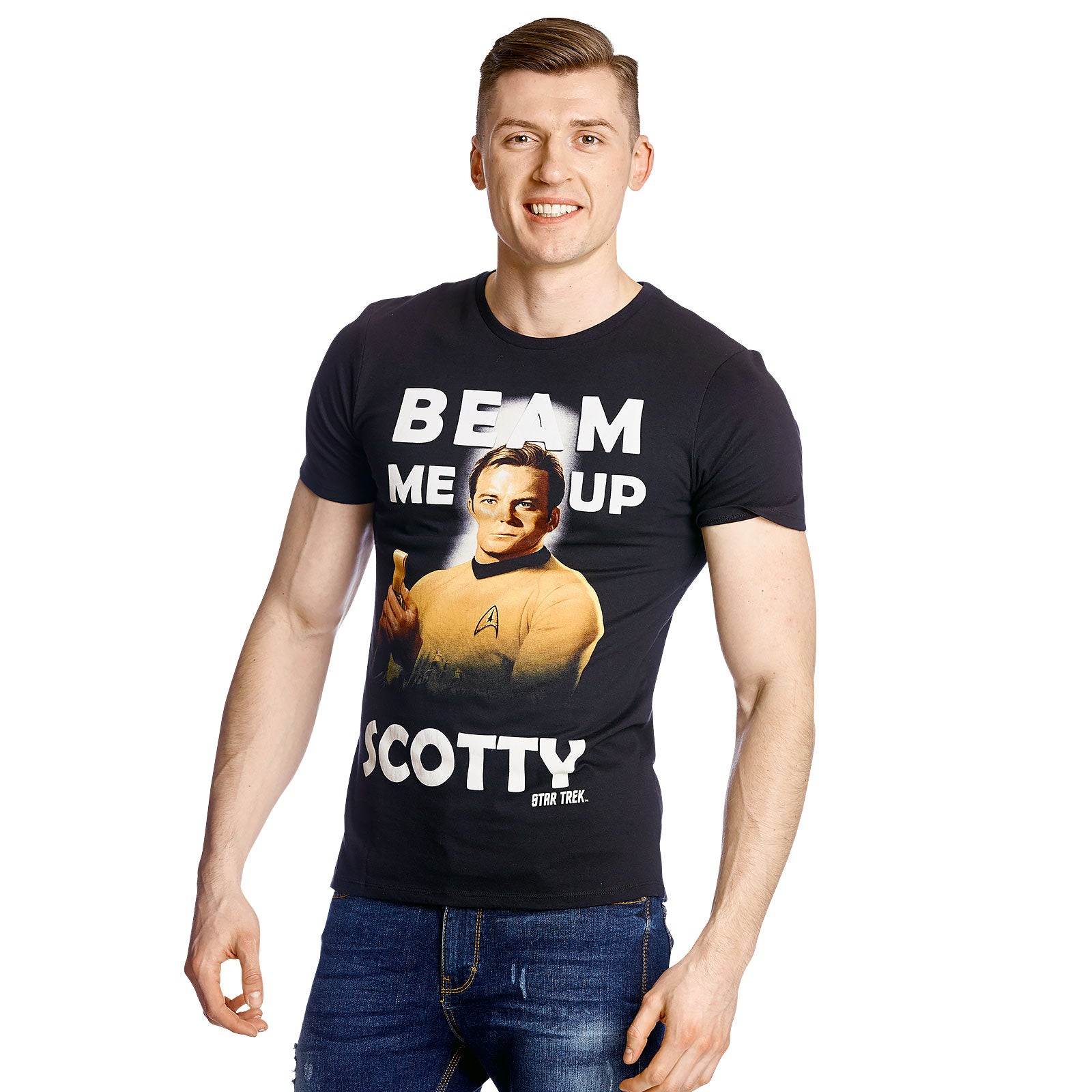 Imagen del producto Star Trek - Camiseta Kirk Beam Me Up negra