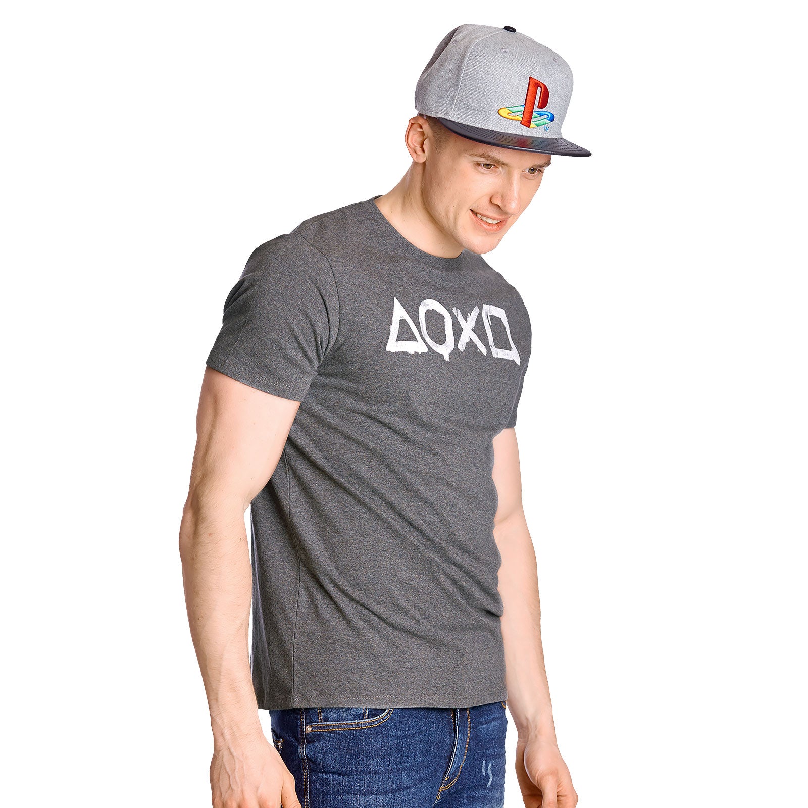 Imagen del producto PlayStation - Gorra Snapback con logo gris
