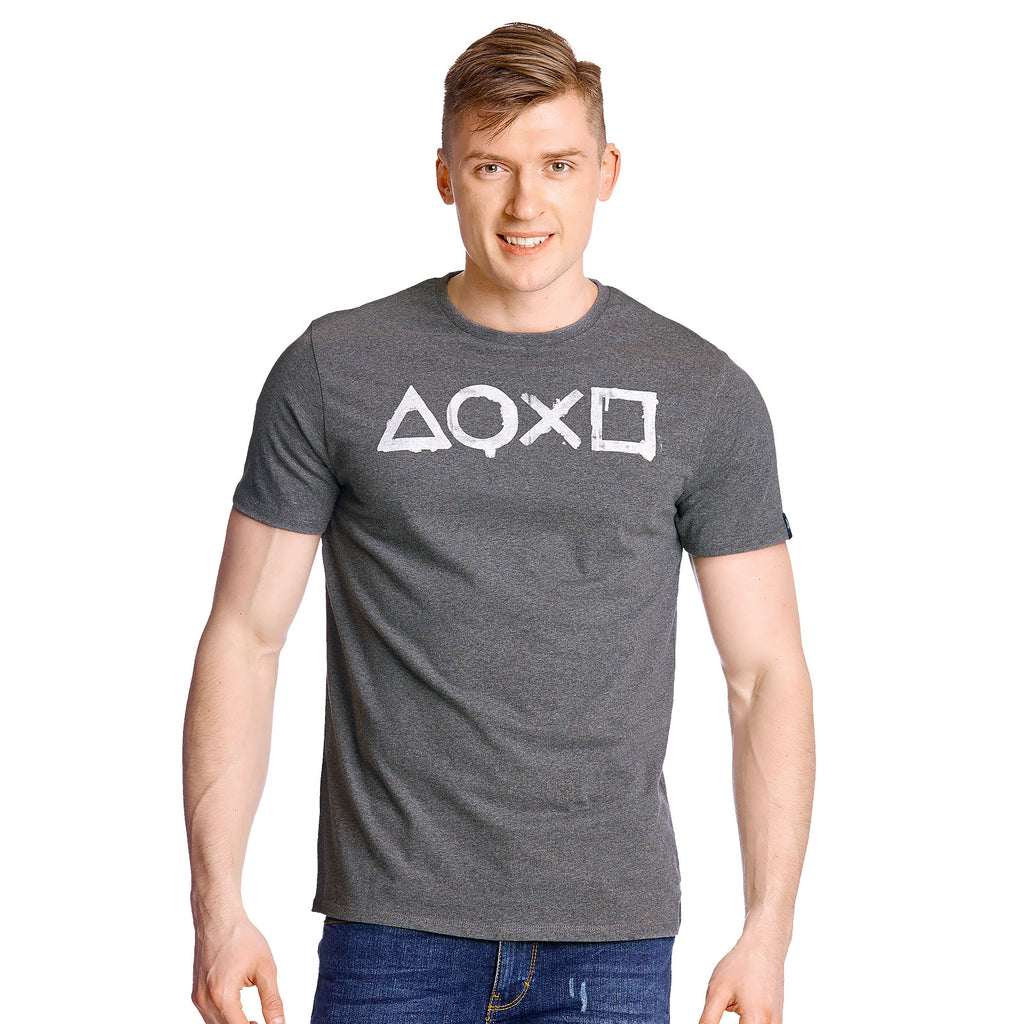 Imagen del producto PlayStation - Camiseta de botones gris