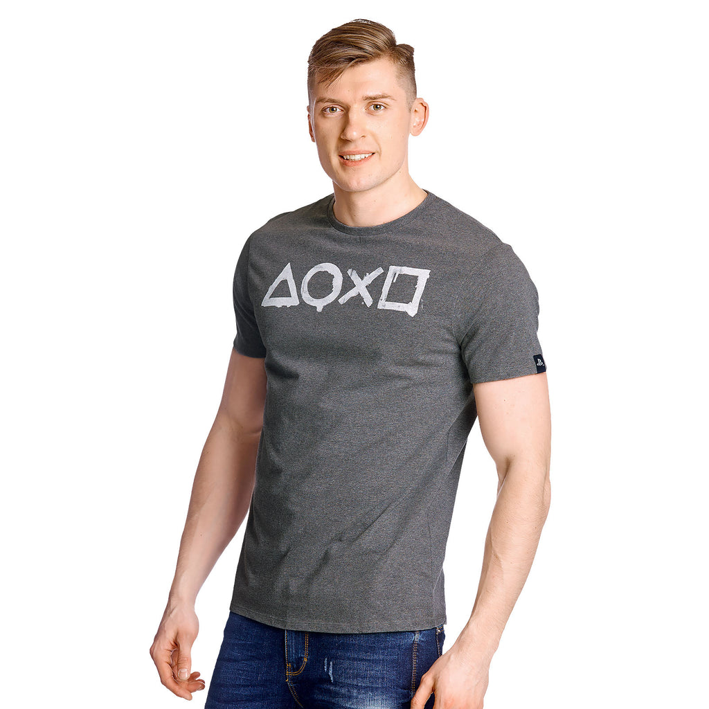 Imagen del producto PlayStation - Camiseta de botones gris