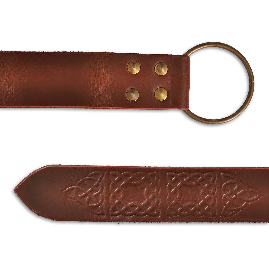 Imagen del producto Cinturón medieval con anillo marrón