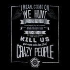 Imagen del producto Supernatural - Camiseta Crazy People para chicas en negro