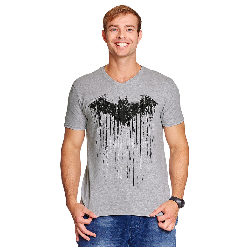 Imagen del producto Batman - Camiseta con logo goteante gris