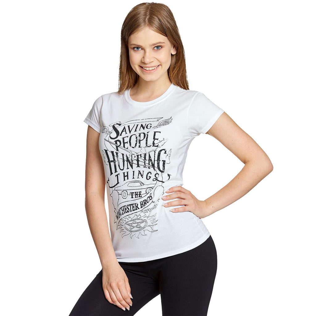 Imagen del producto Supernatural - Camiseta Winchester Bros para mujer blanca