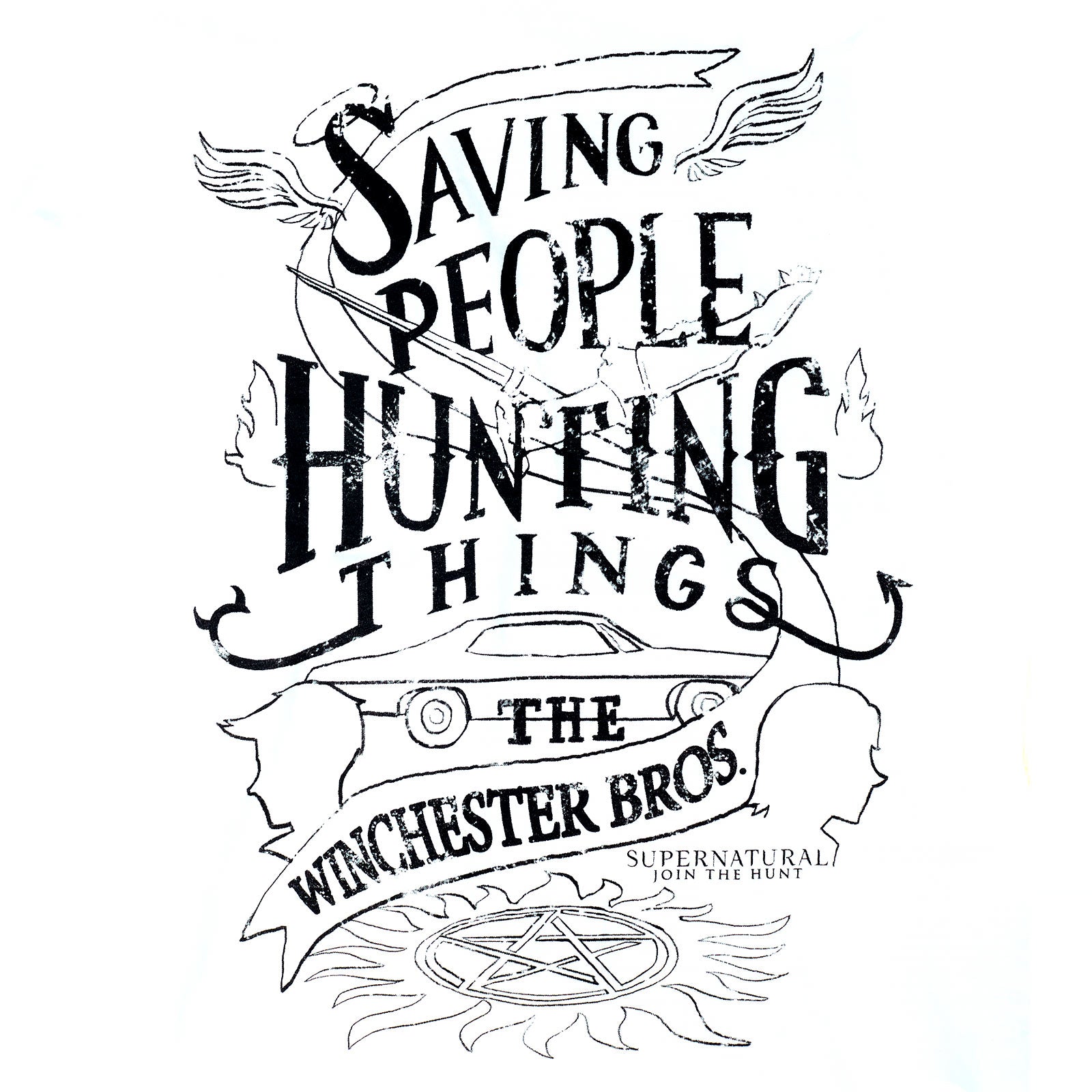 Imagen del producto Supernatural - Camiseta Winchester Bros para mujer blanca