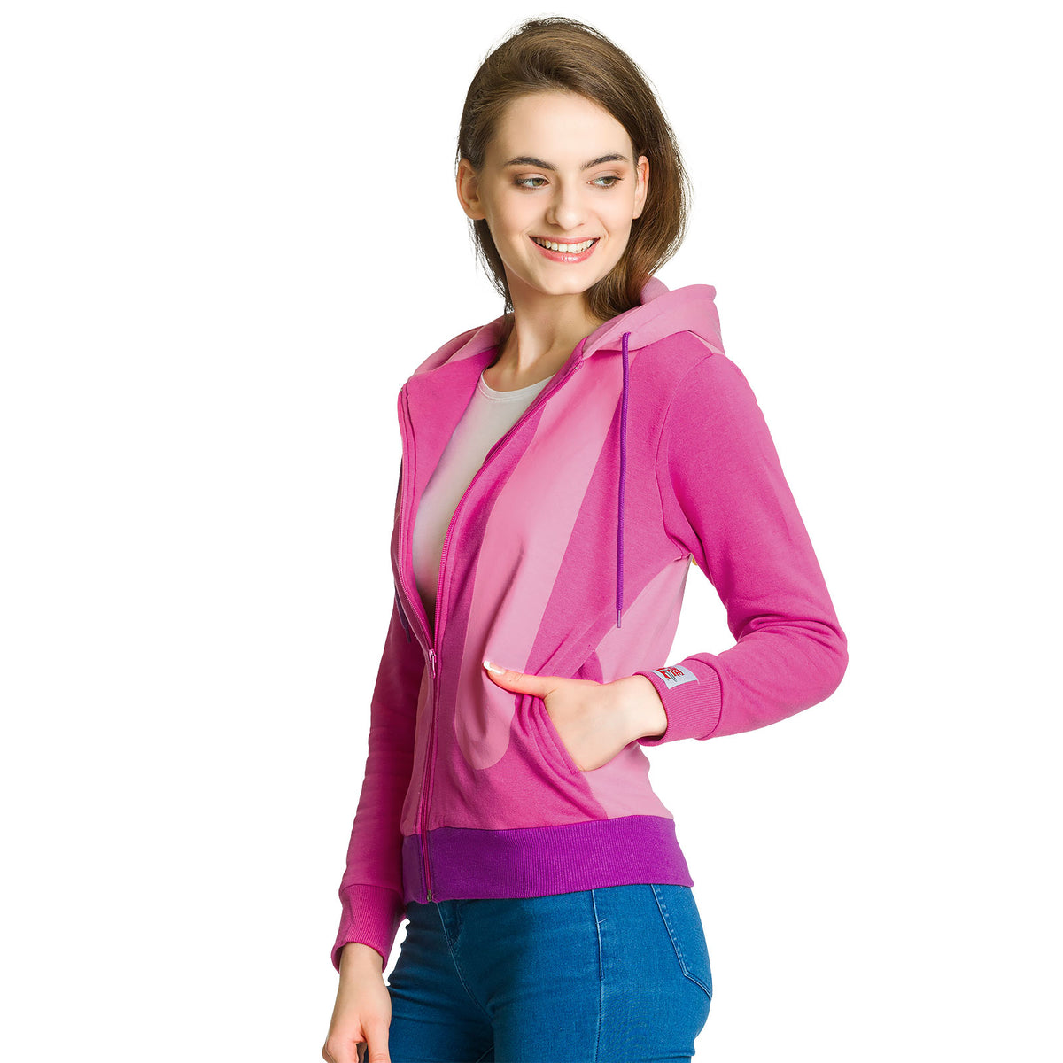 Imagen del producto Adventure Time - Chaqueta con capucha de la Princesa Chicle para mujer en color rosa