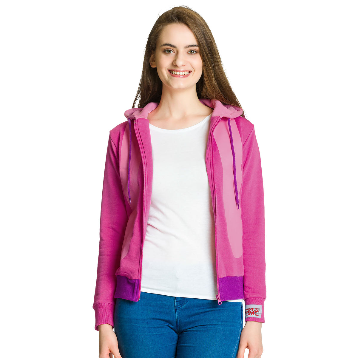 Imagen del producto Adventure Time - Chaqueta con capucha de la Princesa Chicle para mujer en color rosa