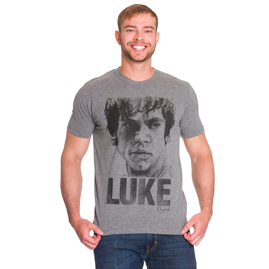 Imagen del producto Star Wars - Camiseta con dibujo de Luke gris