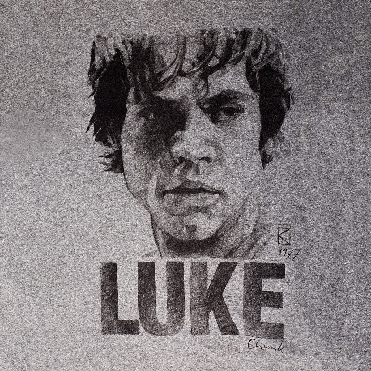 Imagen del producto Star Wars - Camiseta con dibujo de Luke gris