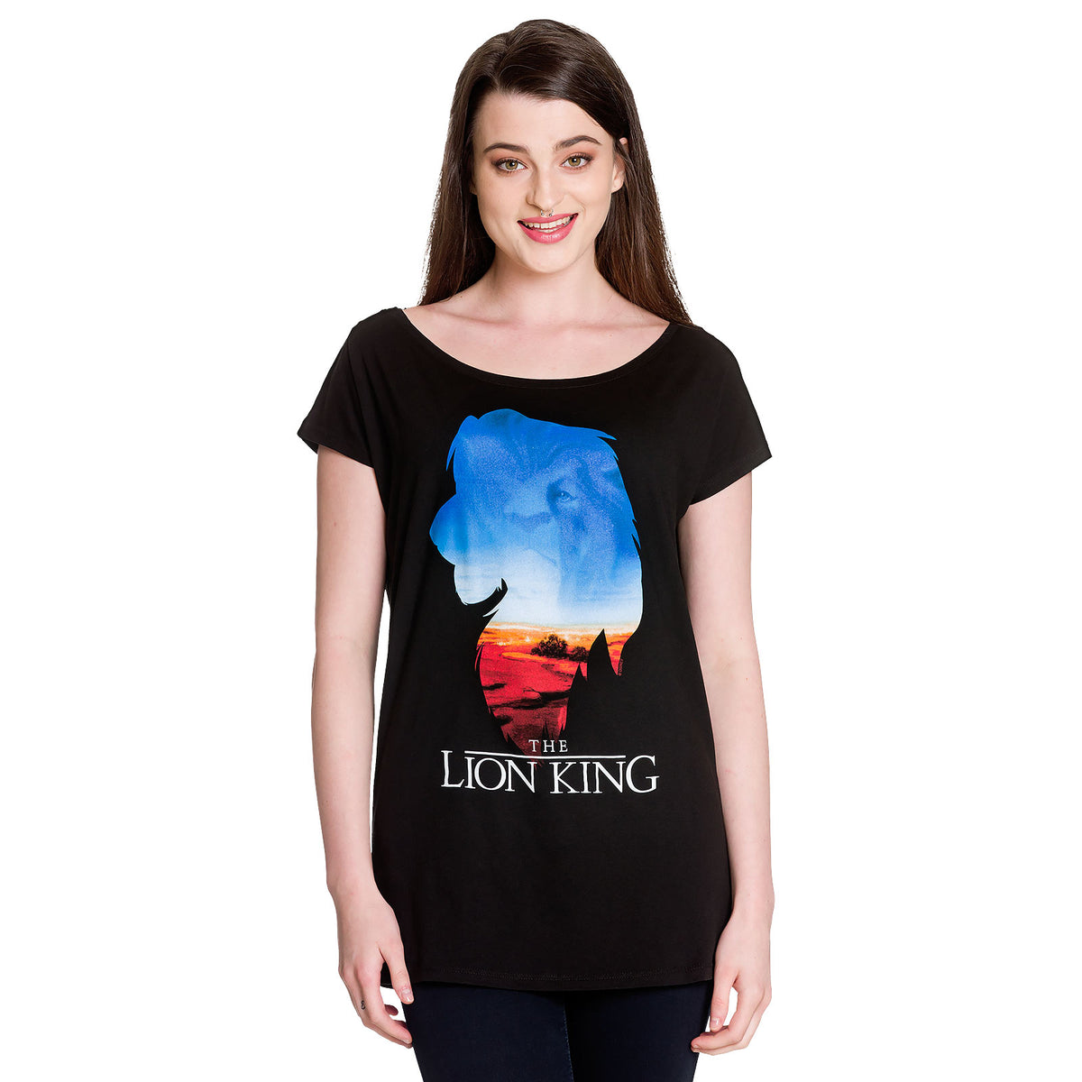 Imagen del producto El Rey León - Camiseta para mujer Kings World de corte holgado