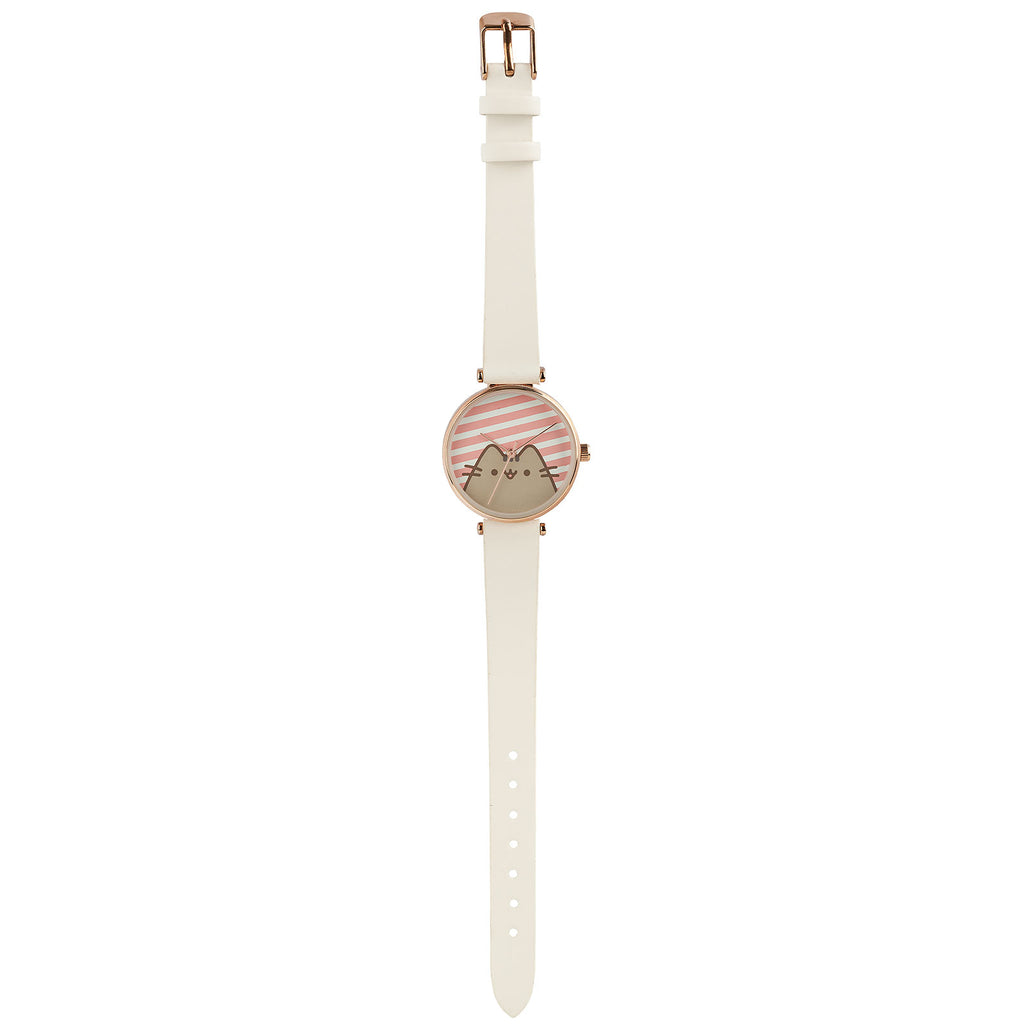 Imagen del producto Pusheen - Reloj de rayas blanco