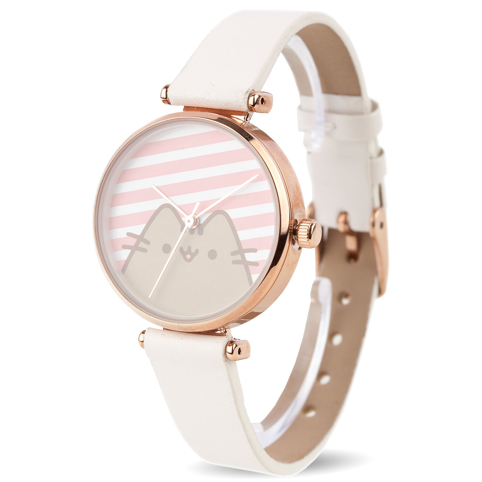 Imagen del producto Pusheen - Reloj de rayas blanco