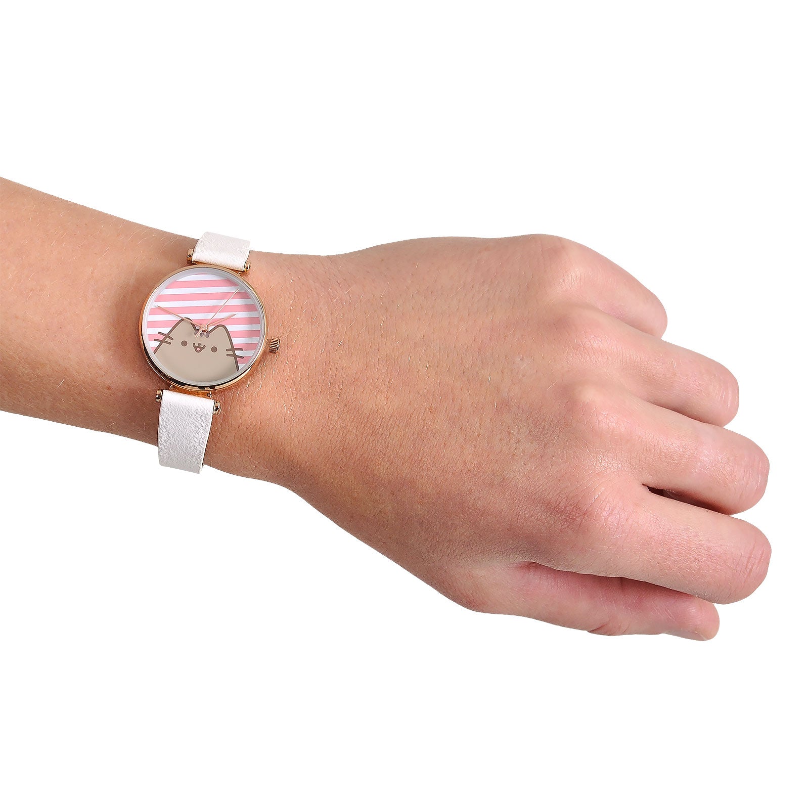 Imagen del producto Pusheen - Reloj de rayas blanco