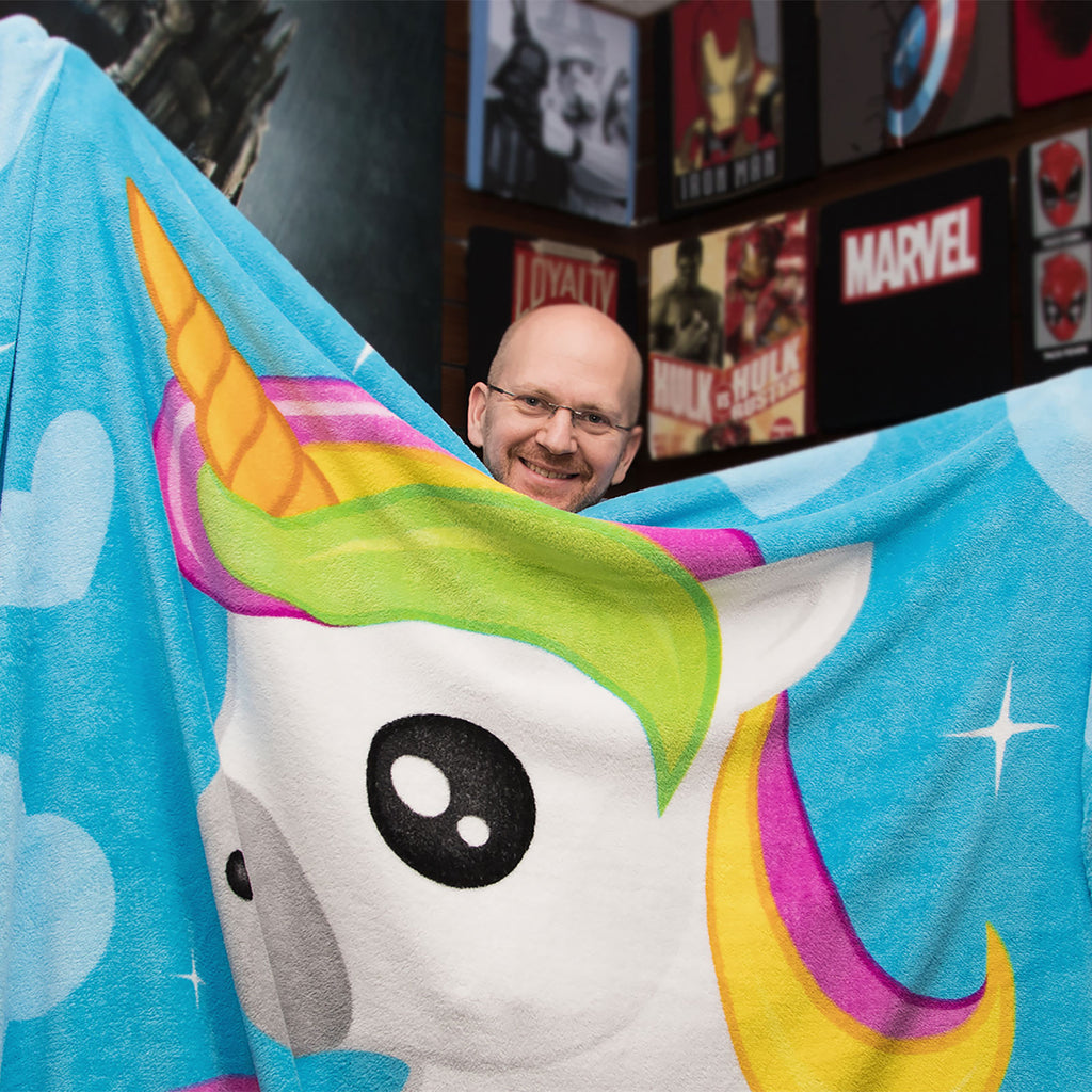 Imagen del producto Manta de felpa con unicornio
