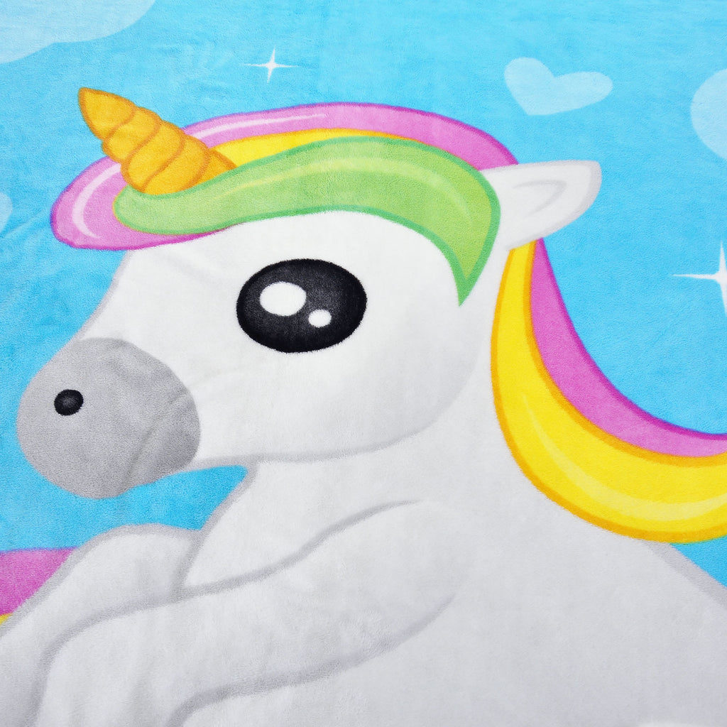 Imagen del producto Manta de felpa con unicornio