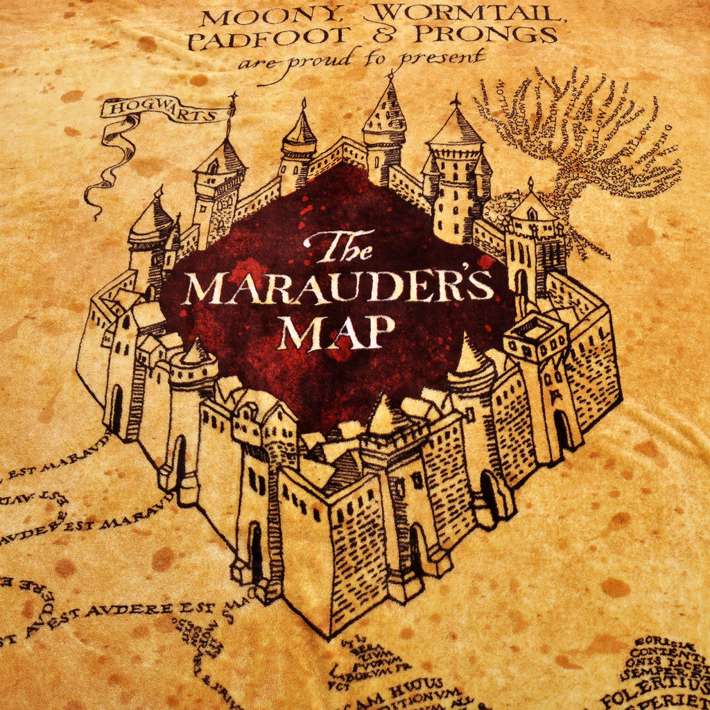 Imagen del producto Harry Potter - Manta de felpa del Mapa del Merodeador