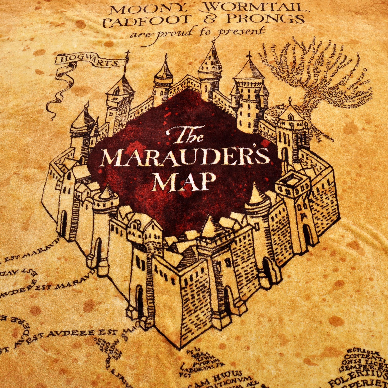 Imagen del producto Harry Potter - Manta de felpa del Mapa del Merodeador