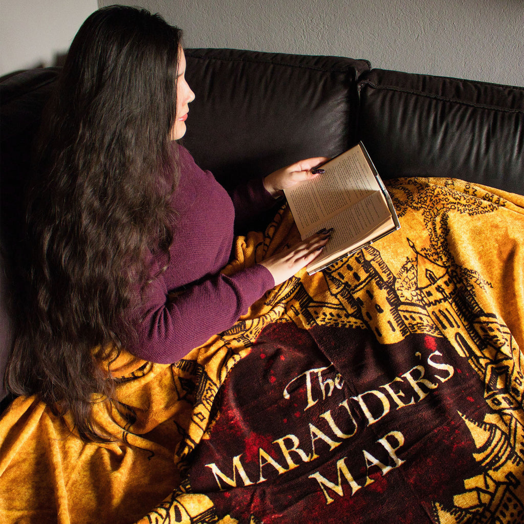 Imagen del producto Harry Potter - Manta de felpa del Mapa del Merodeador