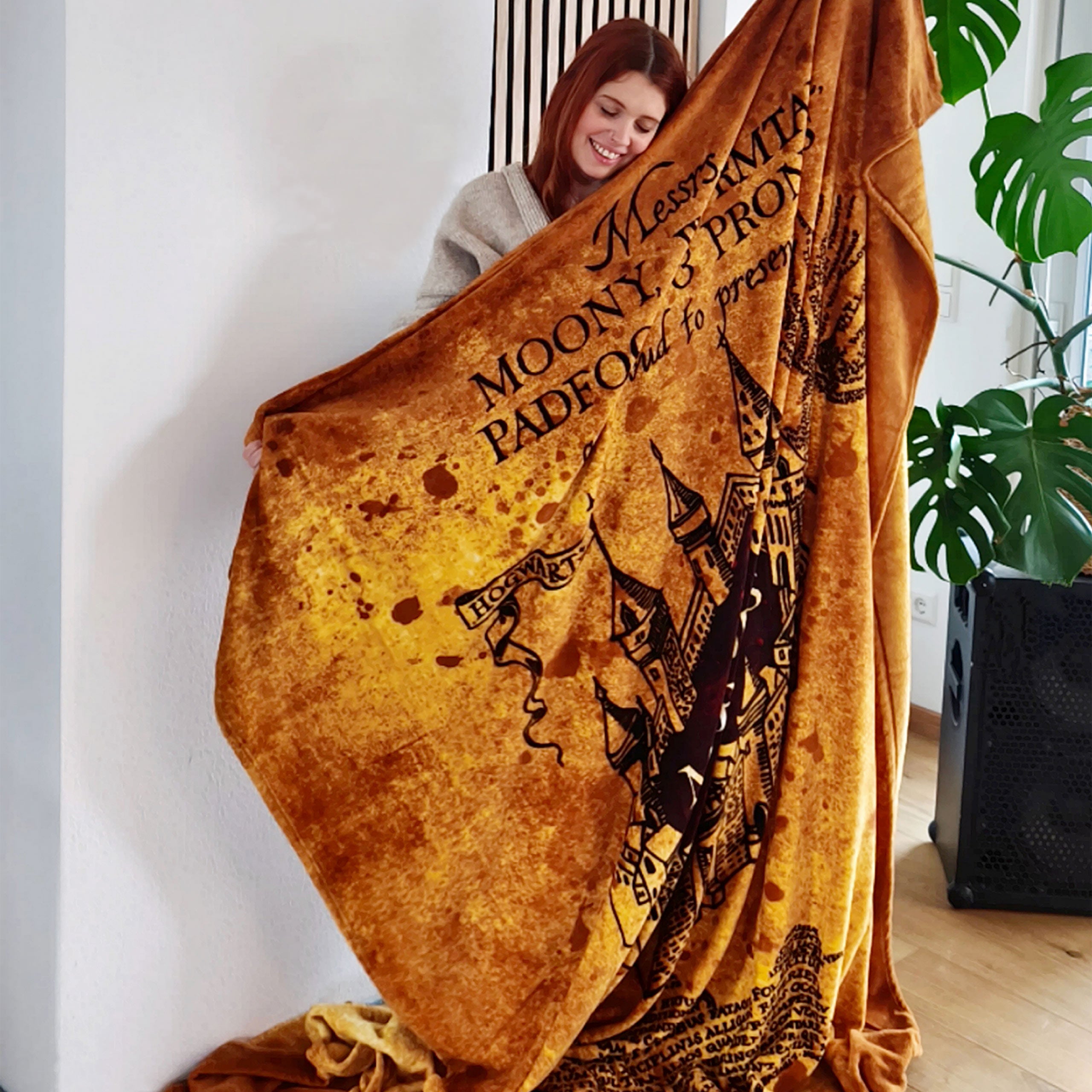 Imagen del producto Harry Potter - Manta de felpa del Mapa del Merodeador